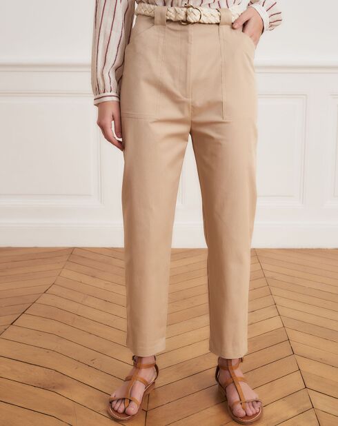 Pantaloni dritti beige Patrice