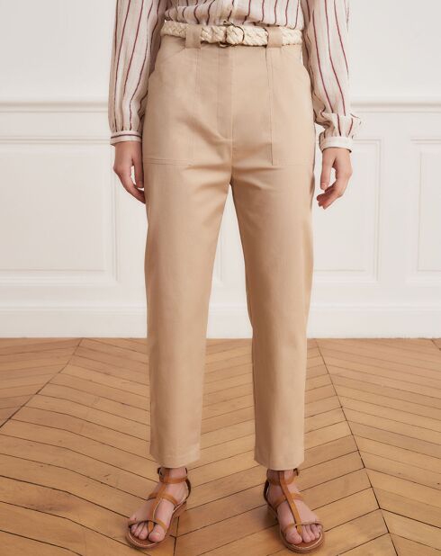 Pantaloni dritti beige Patrice