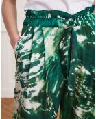 Pantalon fluide Patricia tie and dye vert