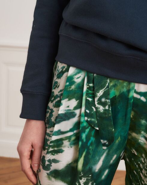 Pantalon fluide Patricia tie and dye vert
