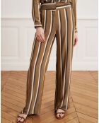 Pantalon ample Polydor à rayure matelas kaki foncé
