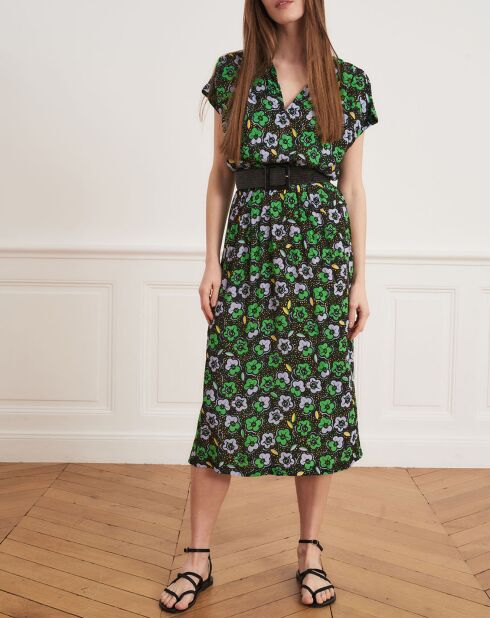 Robe Rachel capucine multicolore