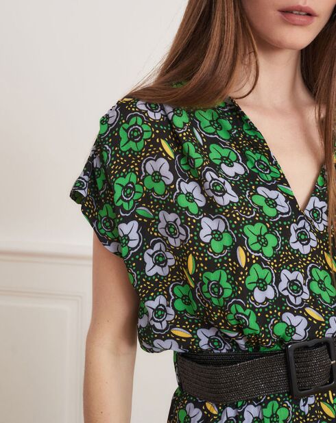 Robe Rachel capucine multicolore