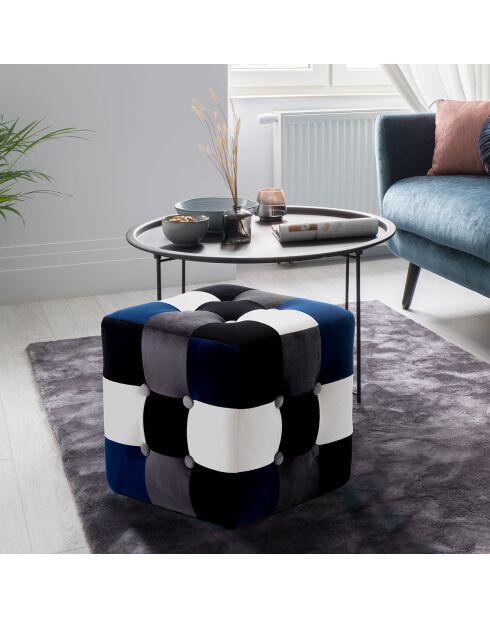 Pouf kaleidos multicolore - 35x35x35 cm