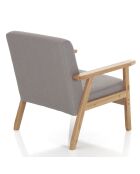 Fauteuil teresa  bois/gris - 64x66x71 cm