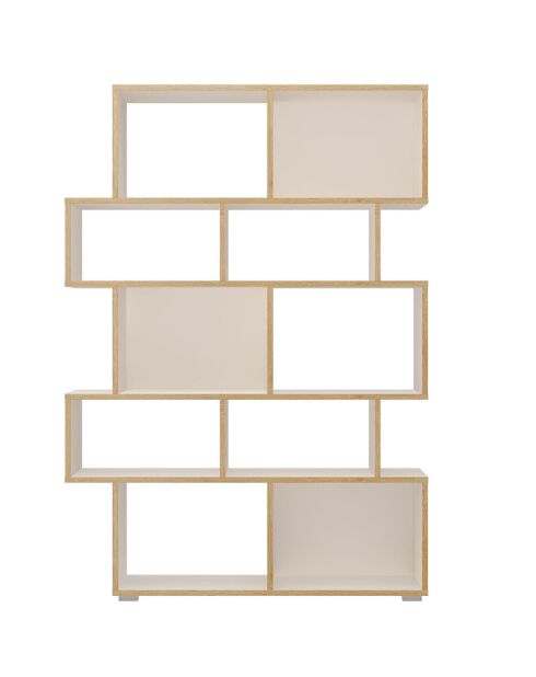 Bibliothèque random-b bois/blanc - 160x115x28 cm