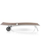 Chaise longue kastri blanc/tortora