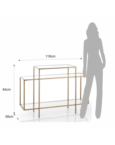 Etagère murale fast big noir/doré - 84x118x38 cm