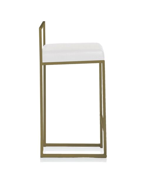 Tabouret de bar dodo blanc/doré - 77x41x41 cm