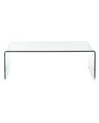Table basse cristal transparent - 35x110x55 cm