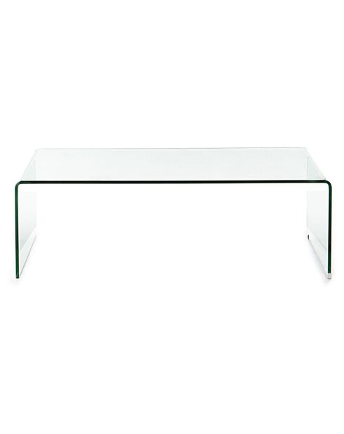 Table basse cristal transparent - 35x110x55 cm