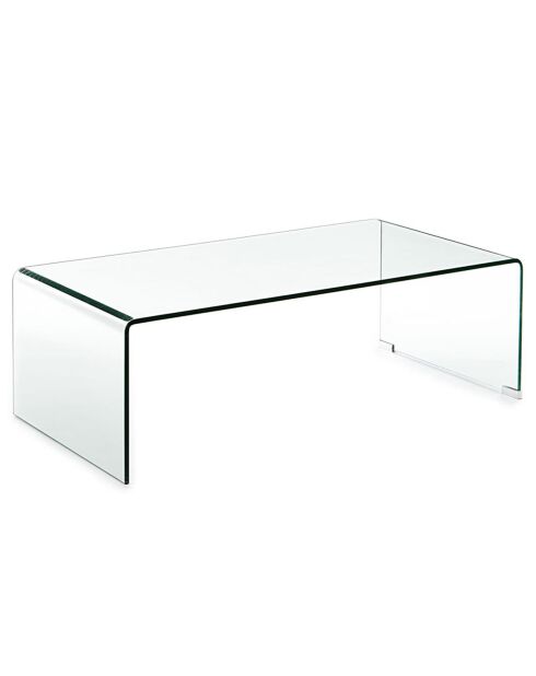 Table basse cristal transparent - 35x110x55 cm