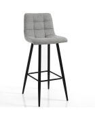 Tabouret toffee gris/noir - 104x44x50 cm
