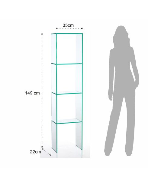 Colonne new blanko transparente - 35x22x149 cm