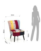 Fauteuil kaleidos-l multicolore - 56x68x81 cm