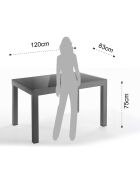 Table à rallonge long grise - 75x83x175/230/290/350 cm