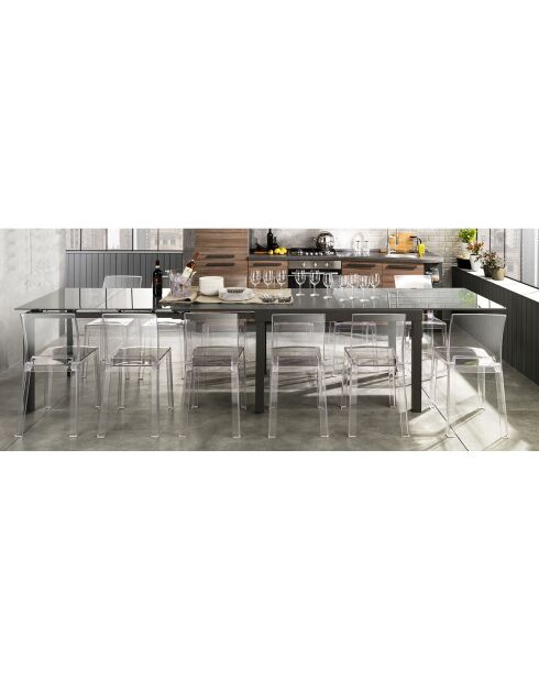 Table à rallonge long grise - 75x83x175/230/290/350 cm