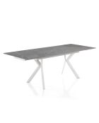 Table à rallonge molly 1  blanc/gris marbre - 140/170/200x80x75 cm