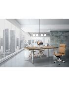 Table waver transparent/chêne - 75x90x180 cm