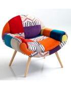 Fauteuil kaleidos-f multicolore - 74x84x69 cm