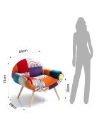 Fauteuil kaleidos-f multicolore - 74x84x69 cm