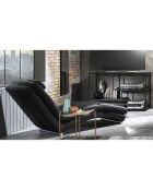 Chaise longue sofia noire - 85x62x172 cm