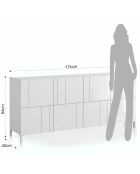 Grand buffet eddy random blanc - 84x174x40 cm