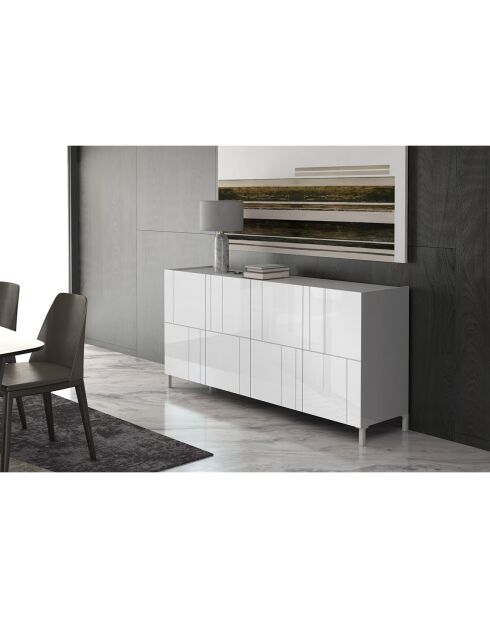 Grand buffet eddy random blanc - 84x174x40 cm