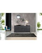 Grand buffet eddy marbre noir - 174x40x84 cm