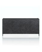 Grand buffet eddy marbre noir - 174x40x84 cm