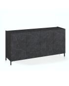 Grand buffet eddy marbre noir - 174x40x84 cm