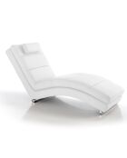 Chaise longue sofia blanche - 85x62x172 cm
