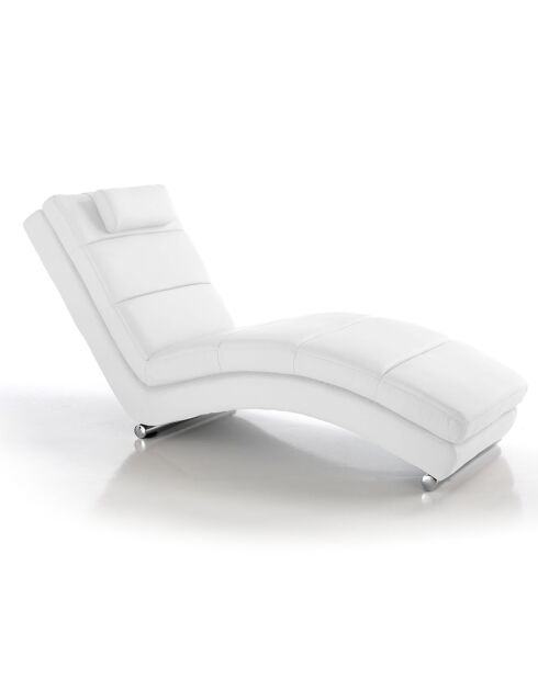 Chaise longue sofia blanche - 85x62x172 cm