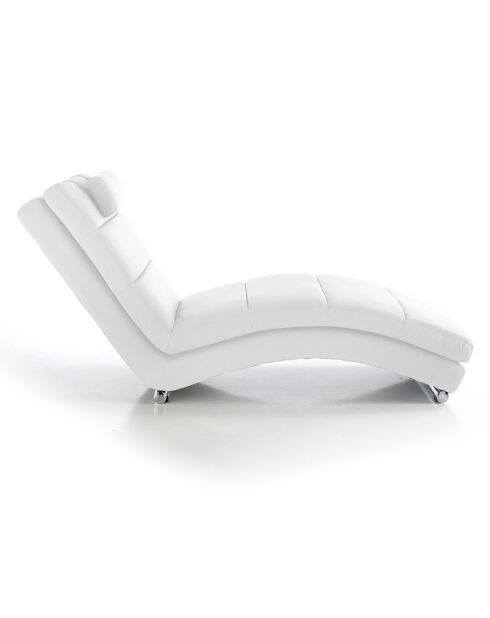 Chaise longue sofia blanche - 85x62x172 cm