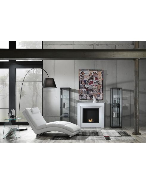 Chaise longue sofia blanche - 85x62x172 cm