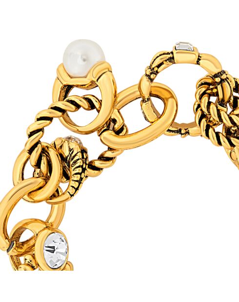 Bracelet Parisian doré/blanc