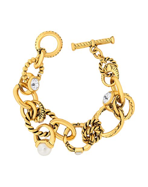 Bracelet Parisian doré/blanc