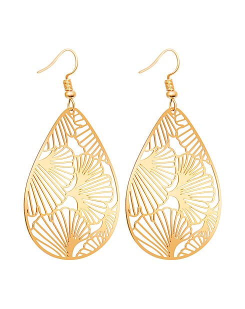 Boucles d'oreilles Leaf dorées