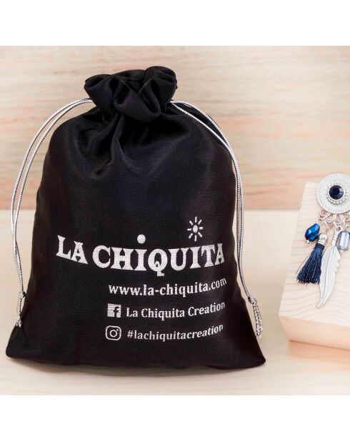 Pochon Luxe La Chiquita Satin Noir Taille S  noir - 10x14 cm