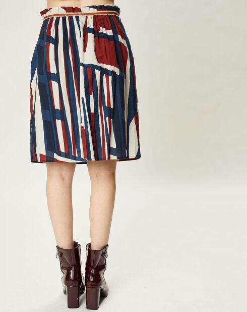 Jupe Chimene imprimée marine
