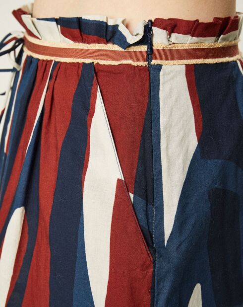 Jupe Chimene imprimée marine