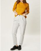 Pantalon Leno blanc/marine