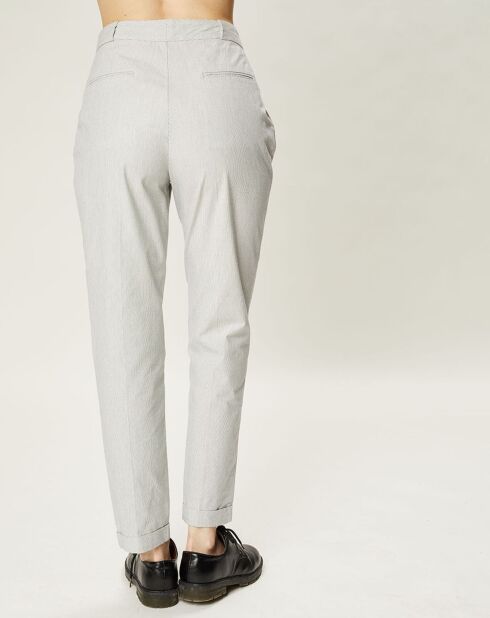 Pantalon Leno blanc/marine