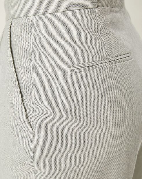 Pantalon Leno blanc/marine