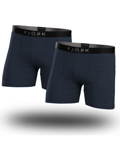 2 Boxers Laine Mérinos mélangé Starhlorn bleus