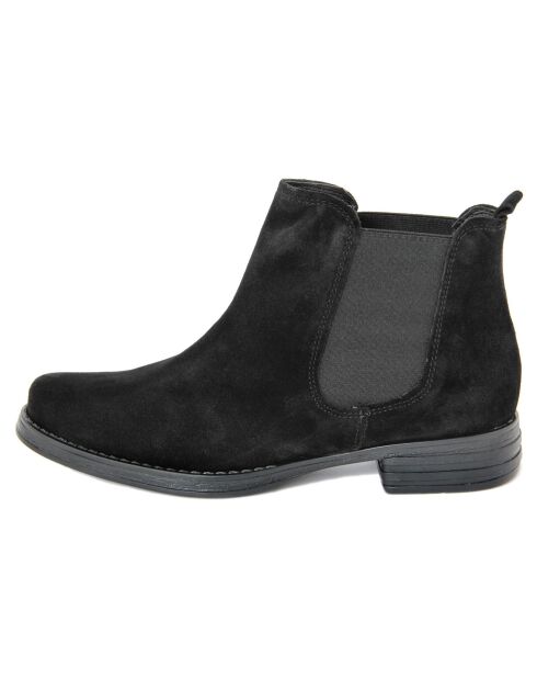 Chelsea boots en Velours de Cuir  Sannah noires