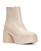 Bottines Dalila beiges - Talon 9 cm