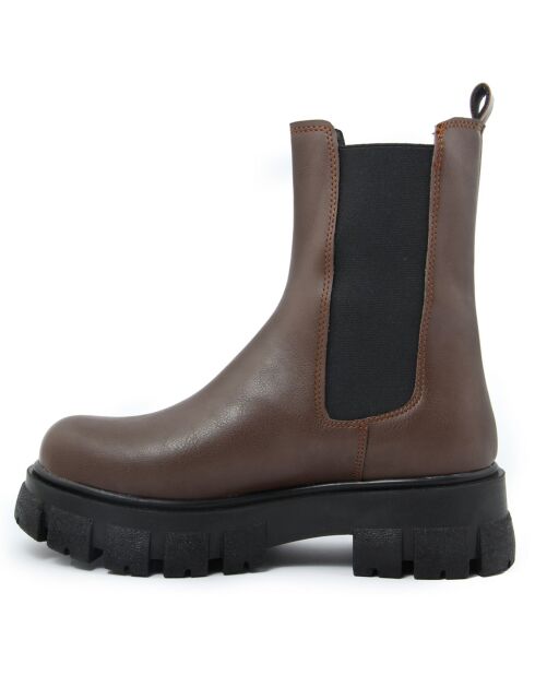 Chelsea boots Justine marron - Talon 5 cm