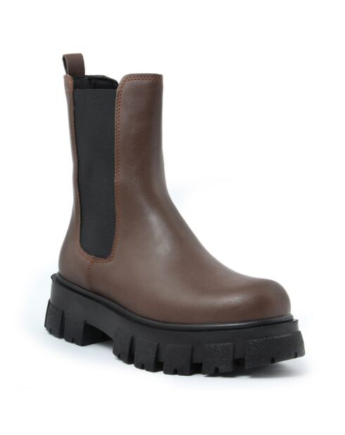 Chelsea boots Justine marron - Talon 5 cm