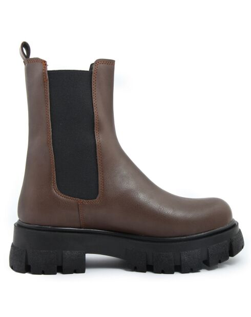 Chelsea boots Justine marron - Talon 5 cm